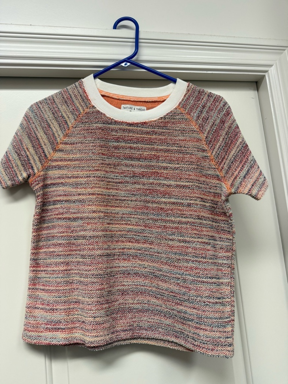 Madewell x Texture & Thread Short-Sleeve Multi-Stripe Knit Top